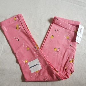 Old Navy Pink Floral Leggings 4t